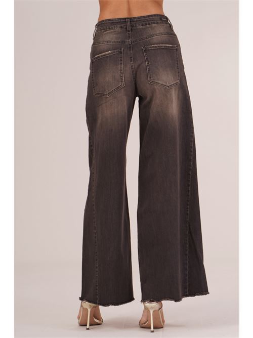 Jeans palazzo Luckylu Milano | PA09DEBLACK DENIM
